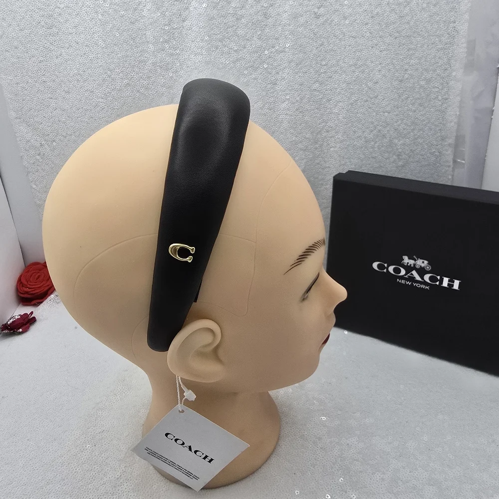 Coach leather headband