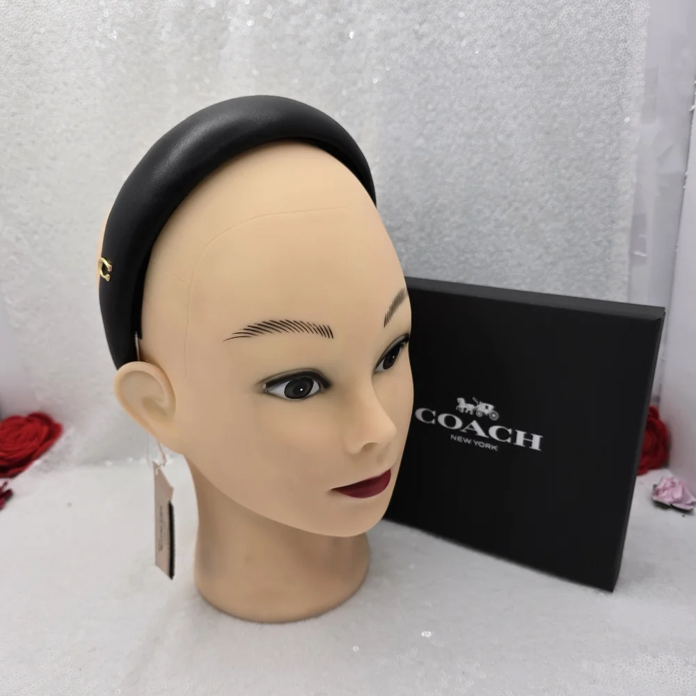 Coach leather headband