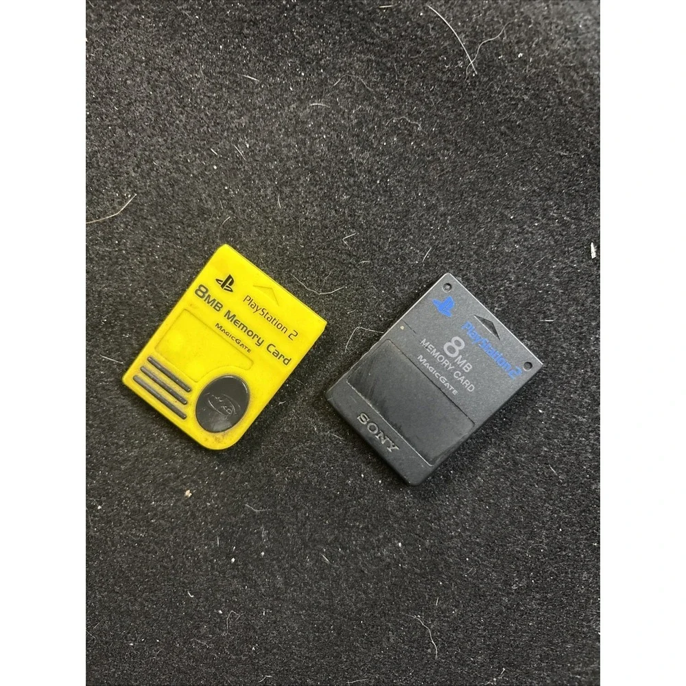 PS2 8mb Memory Card Official OEM Yellow Black red and Black IR Receiver