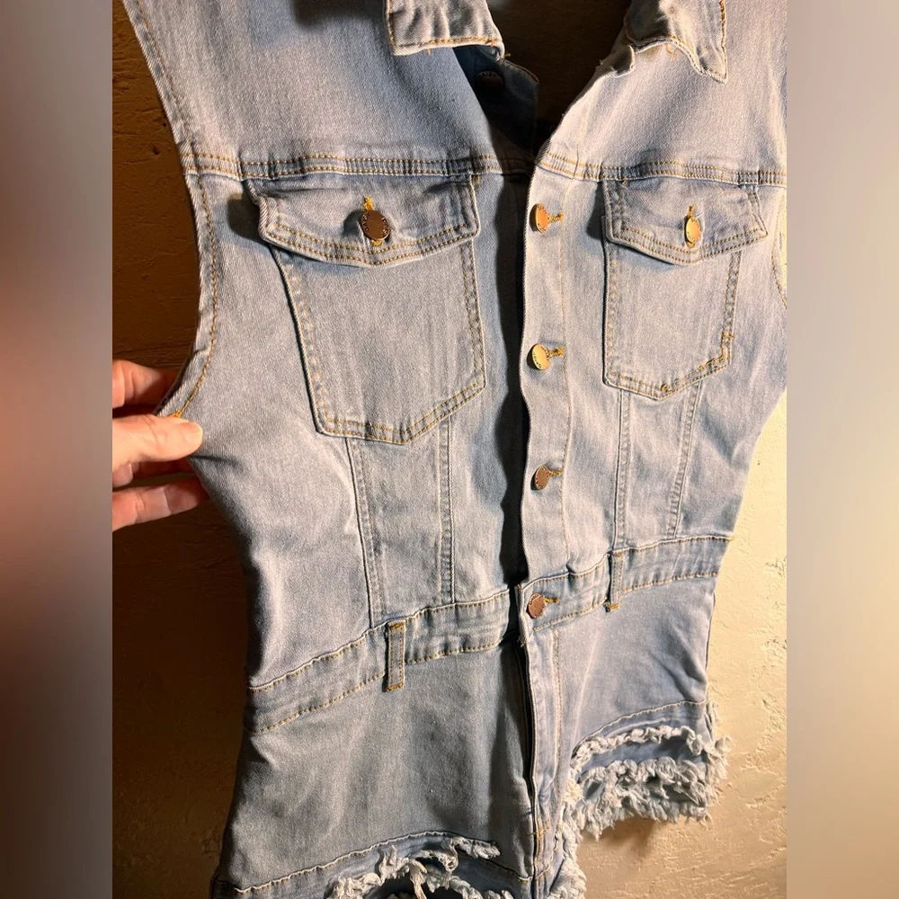 denim romper