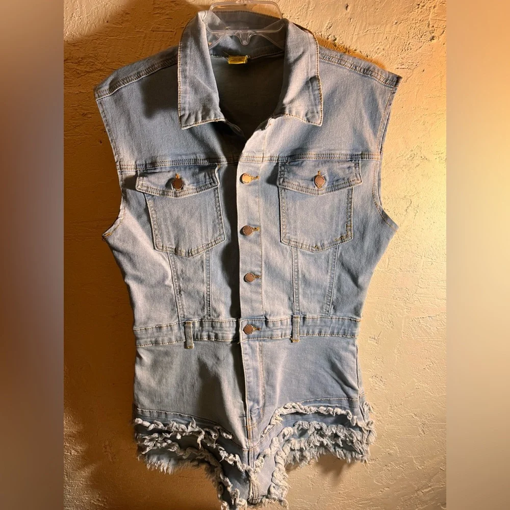 denim romper