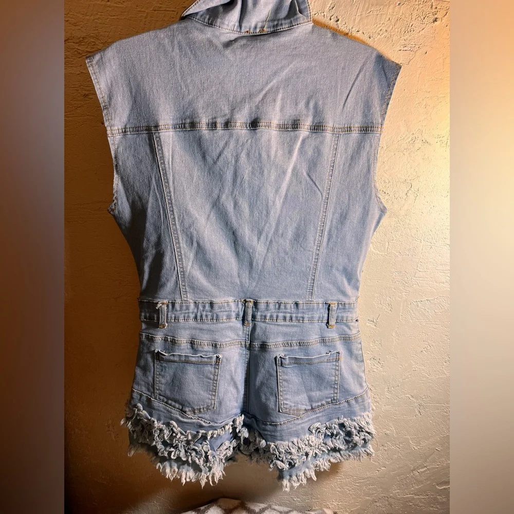 denim romper
