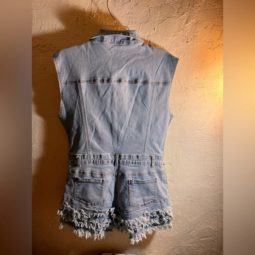 denim romper