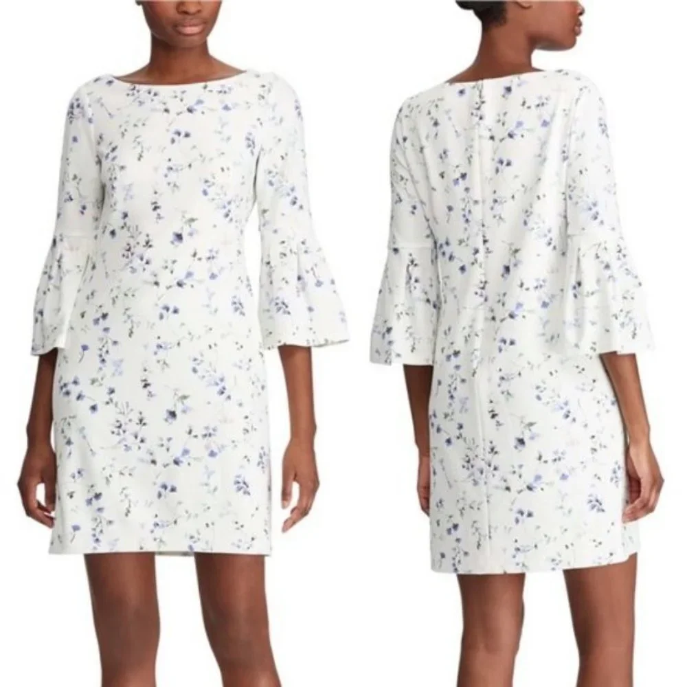 Lauren Ralph Lauren Floral Bell-Sleeve Dress
