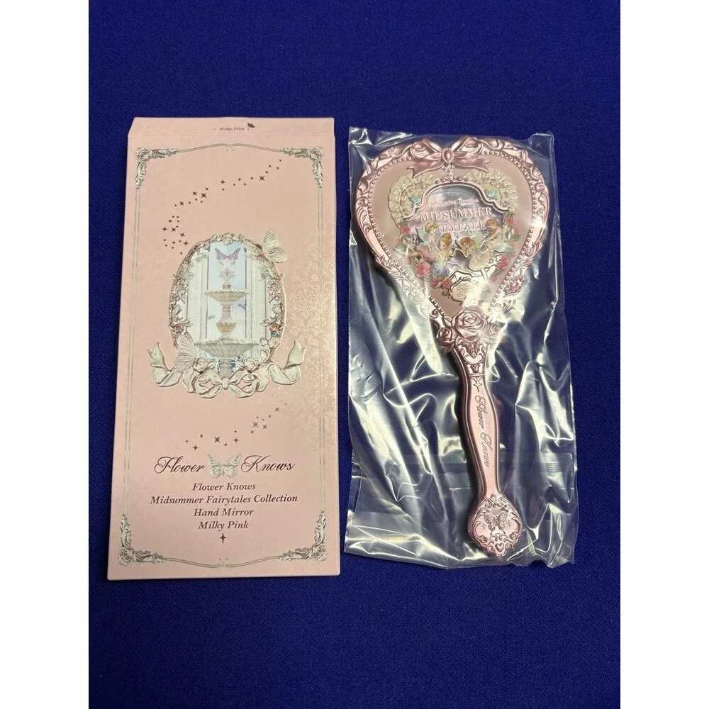 Flower Knows Midsummer Fairytales Hand Mirror Milky Pink NEW