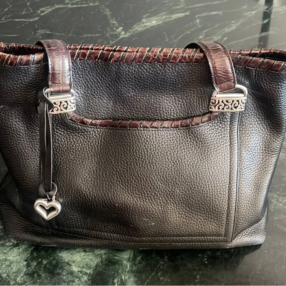 Men's Black Leather Tote Bag - Classic Carryall