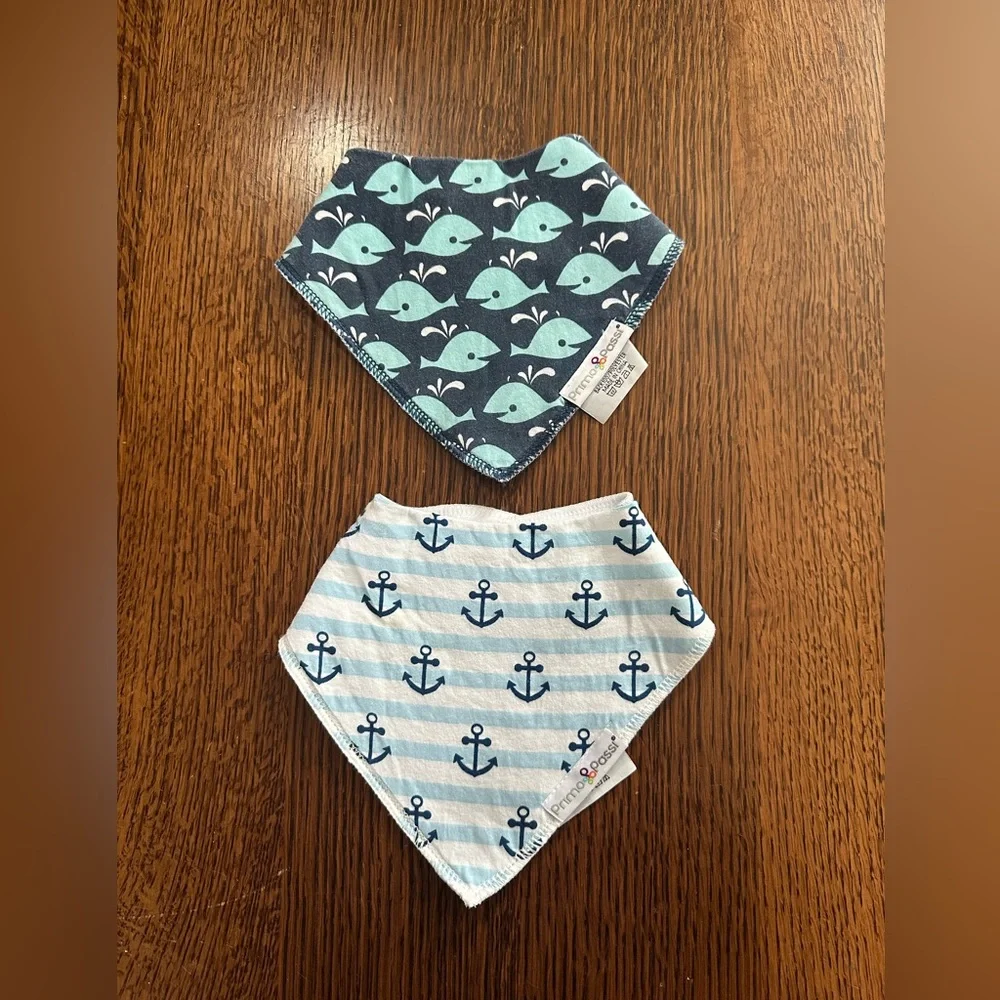 PRIMO PASSI Nautical Themed Kids Bandana Bib Set