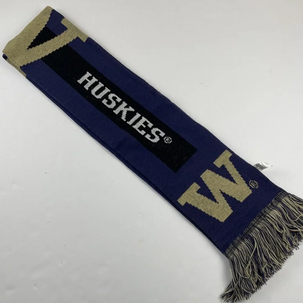 FOCO University Of Washington Huskies Scarf Fringe Knit License Collegiate