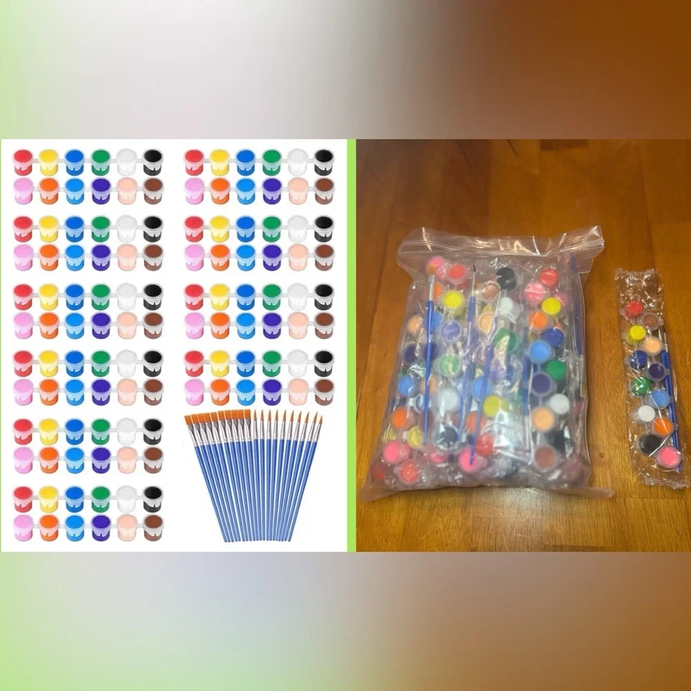 Mini Acrylic Paint Sets Colors Acrylic Paints Strips for Kids / 24 sets