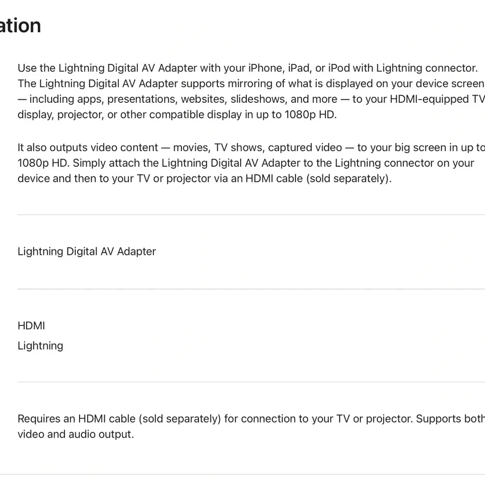 Apple lightning digital