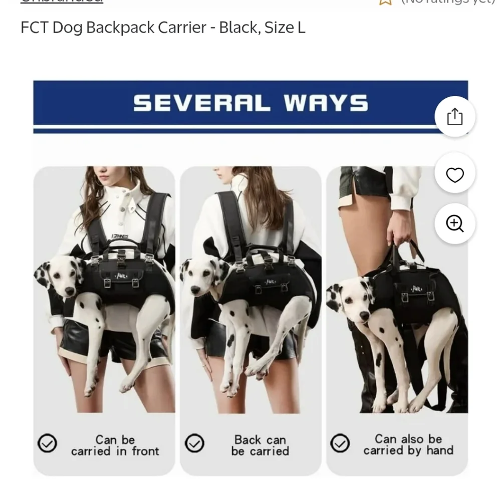 Fct dog backpack