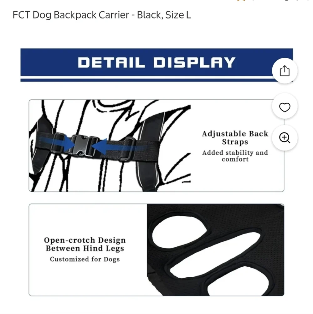 Fct dog backpack