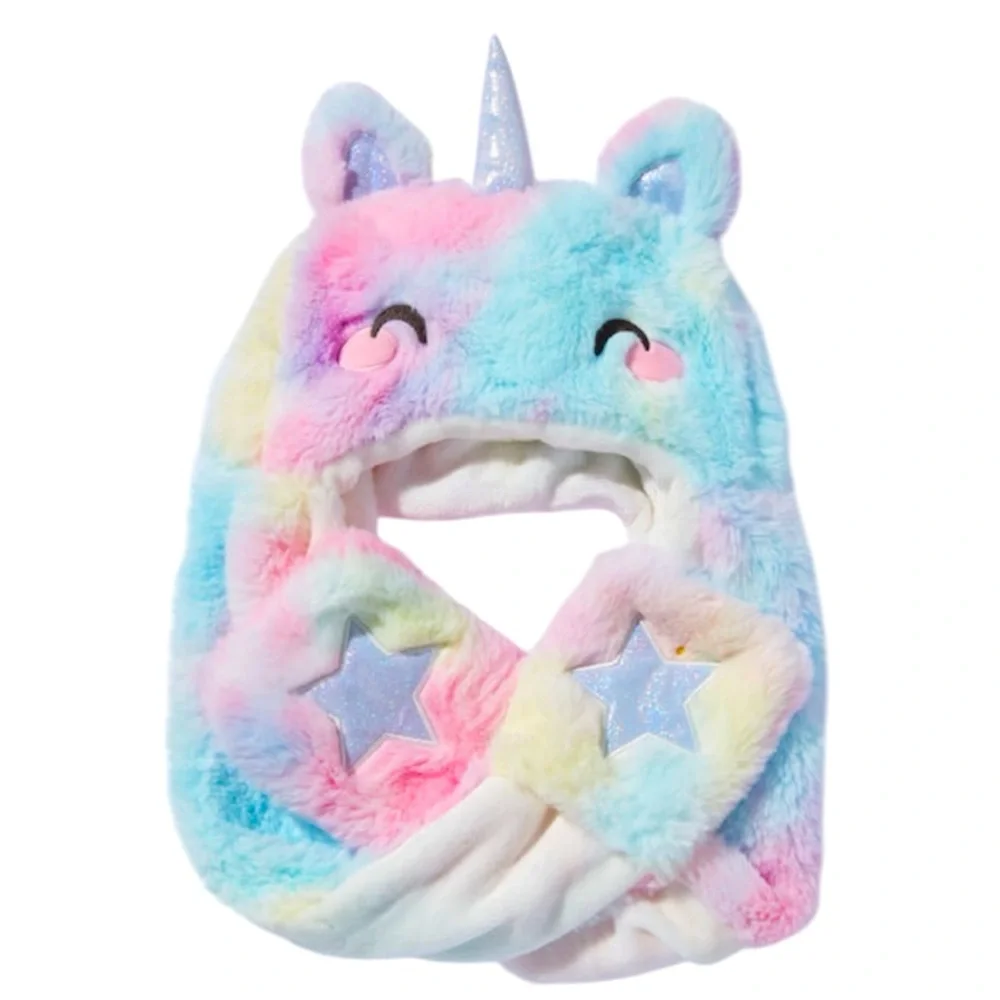 Children's Fuzzy Unicorn Headscarf - NWT