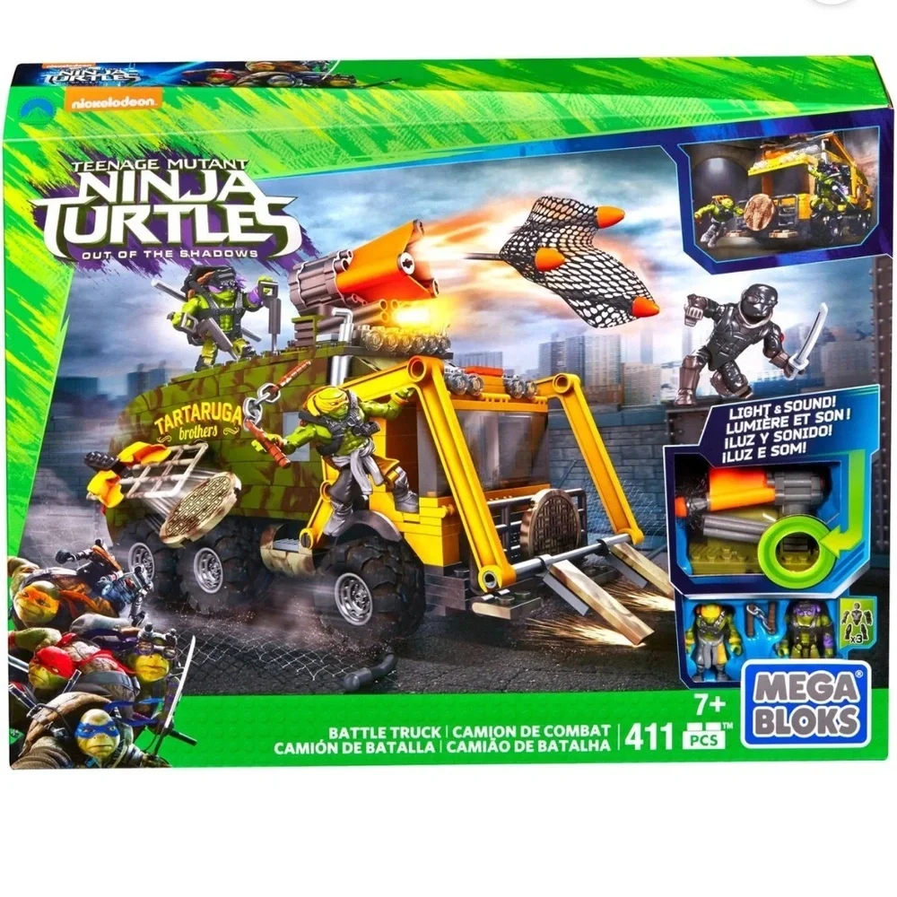 Mega bloks Teenage Mutant Ninja Turtles battle truck set new in sealed box rare