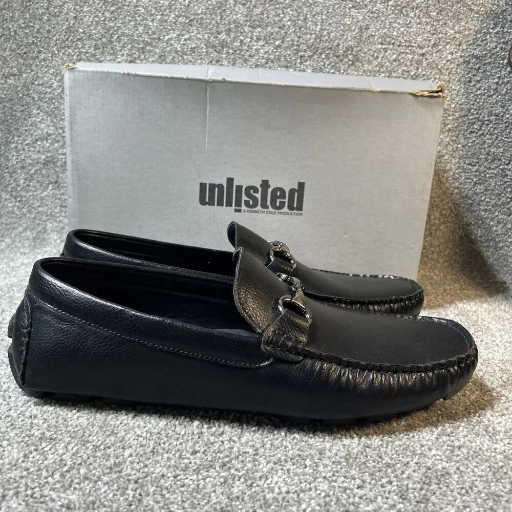 Kenneth Cole Unlisted Men's Black Loafer Shoes Size 11M Reward Urself Slip On