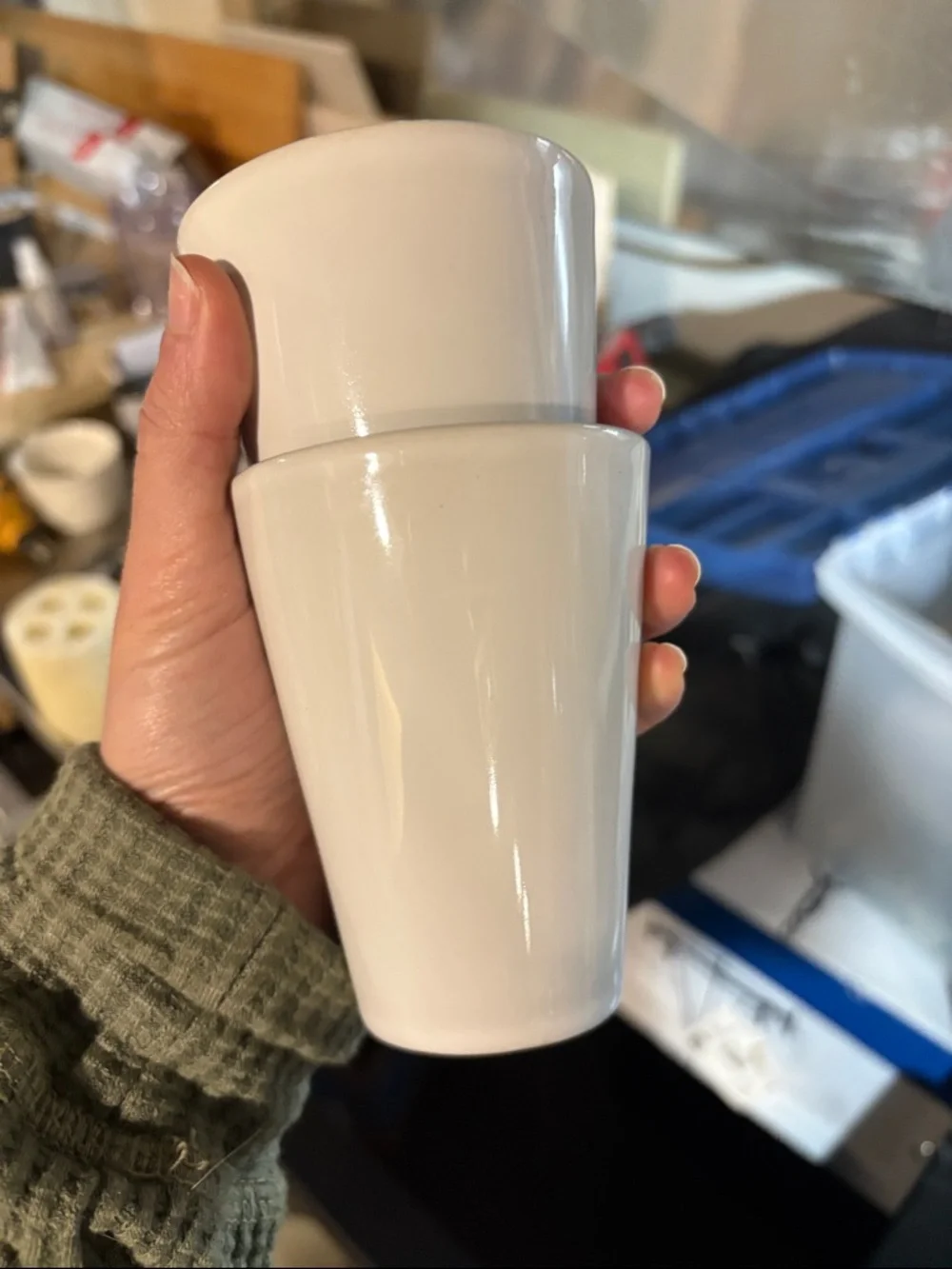 Set of White Ceramic planters