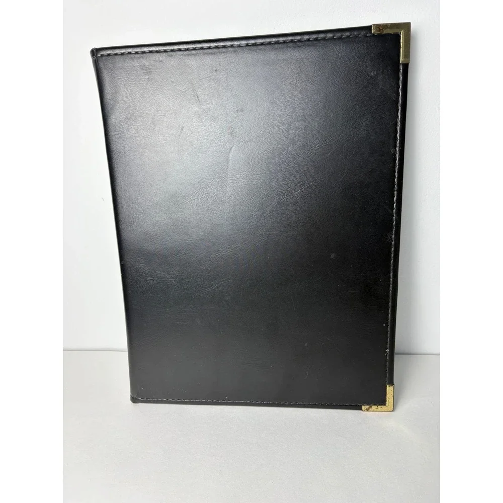 Stafford Black Leather Portfolio Organizer Business Document Holder Made‎ in USA
