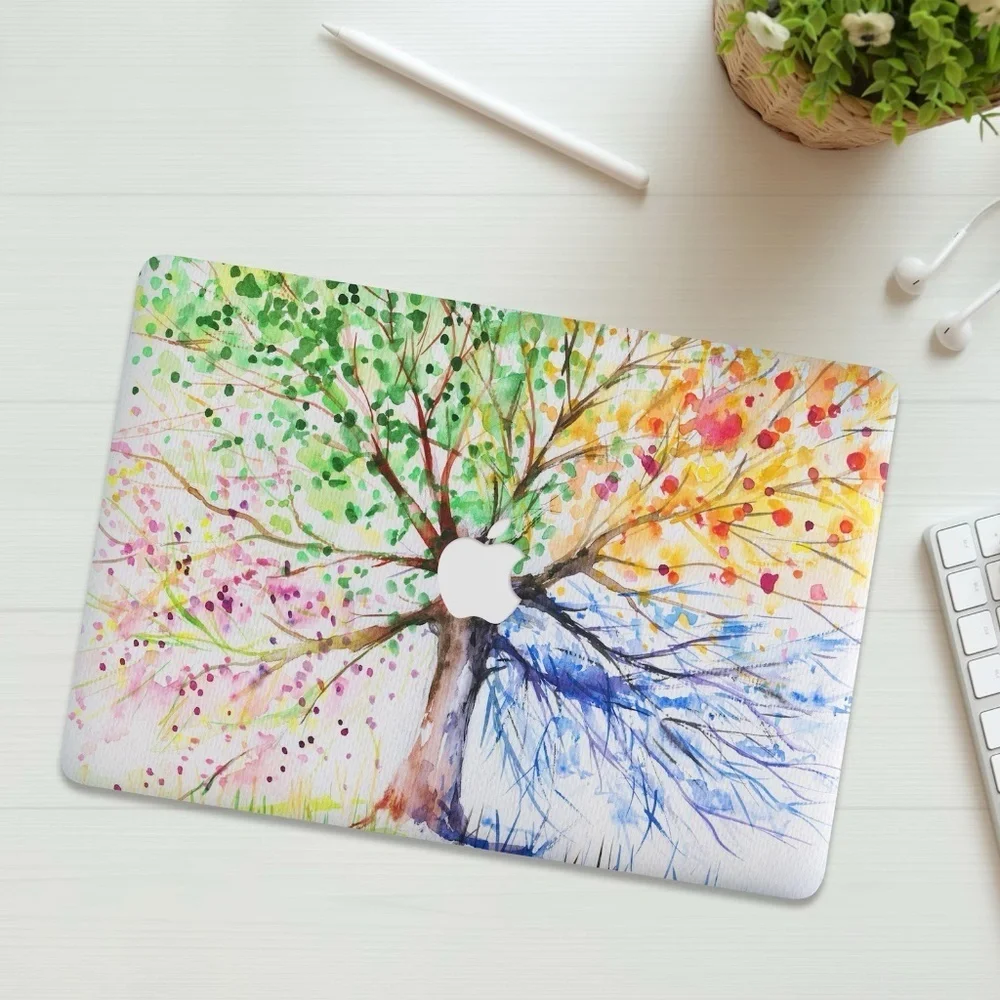 Colorful Tree Watercolor Apple MacBook Air 13