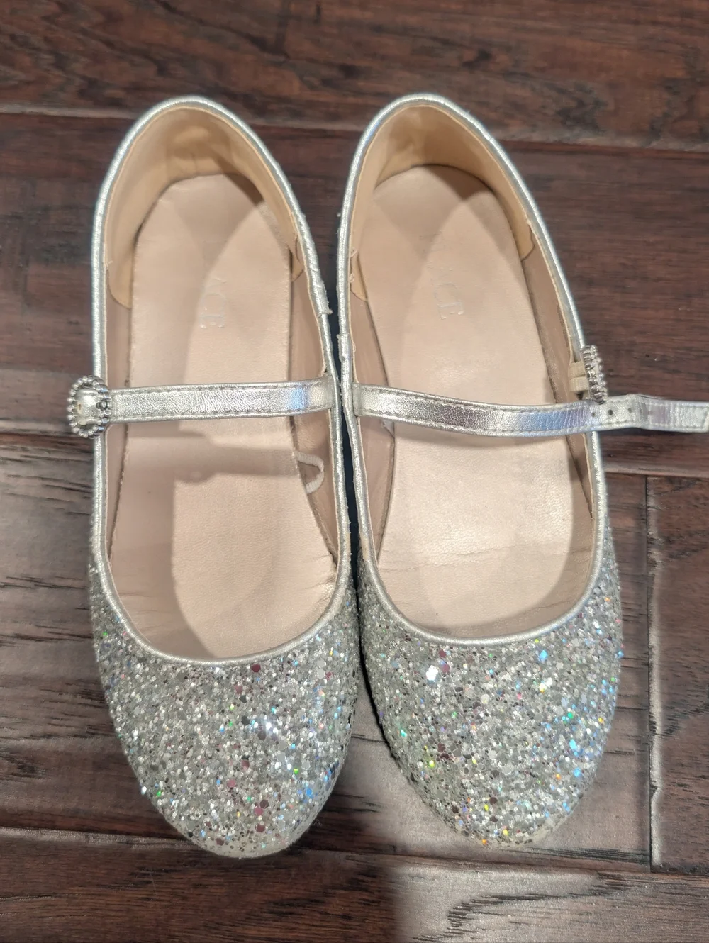 Place silver glitter