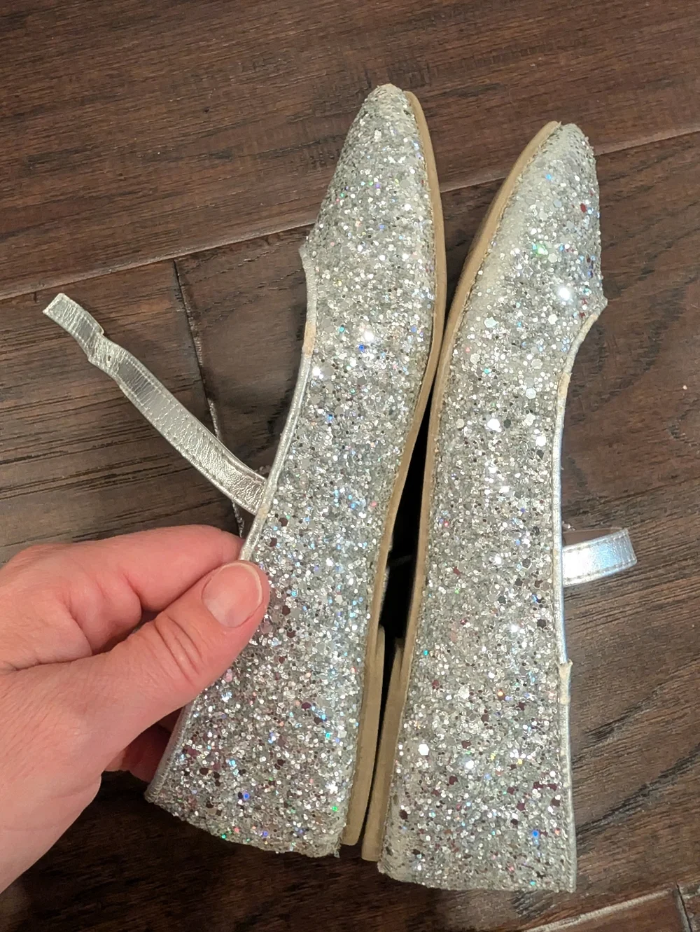 Place silver glitter