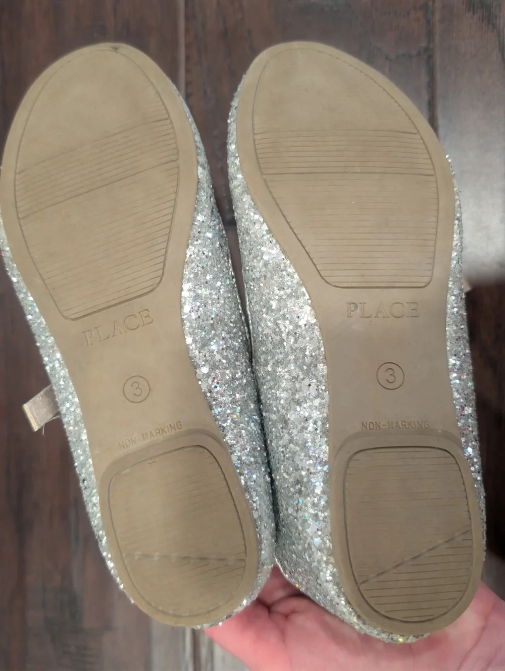 Place silver glitter