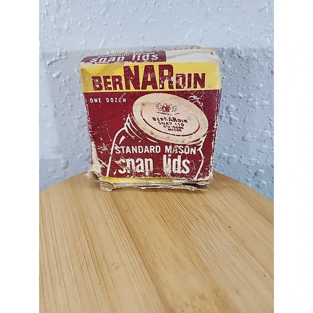 Vintage BerNARdin‎ Canning Lids – Small Mouth Dome Lids – Box Only Decoration