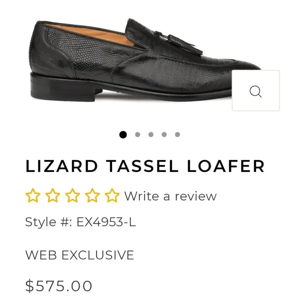 Mezlan lizard tassel