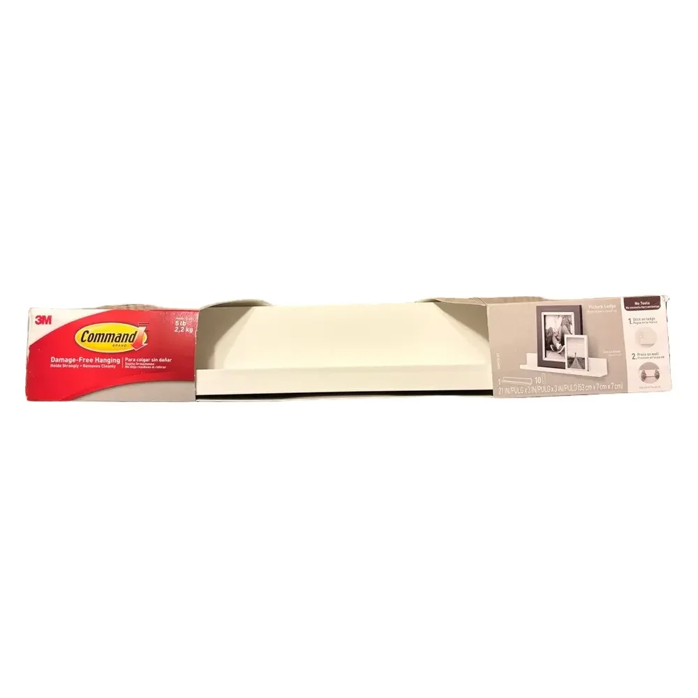 3M Command White Display Shelves for Elegant Wall Decor