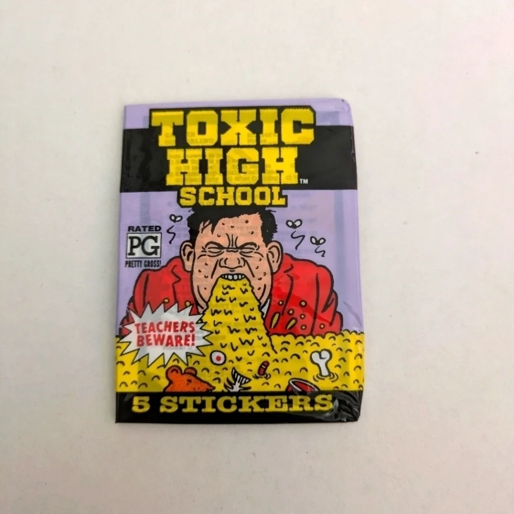 Toxic High trading stickers. Dated 1991, unopened.