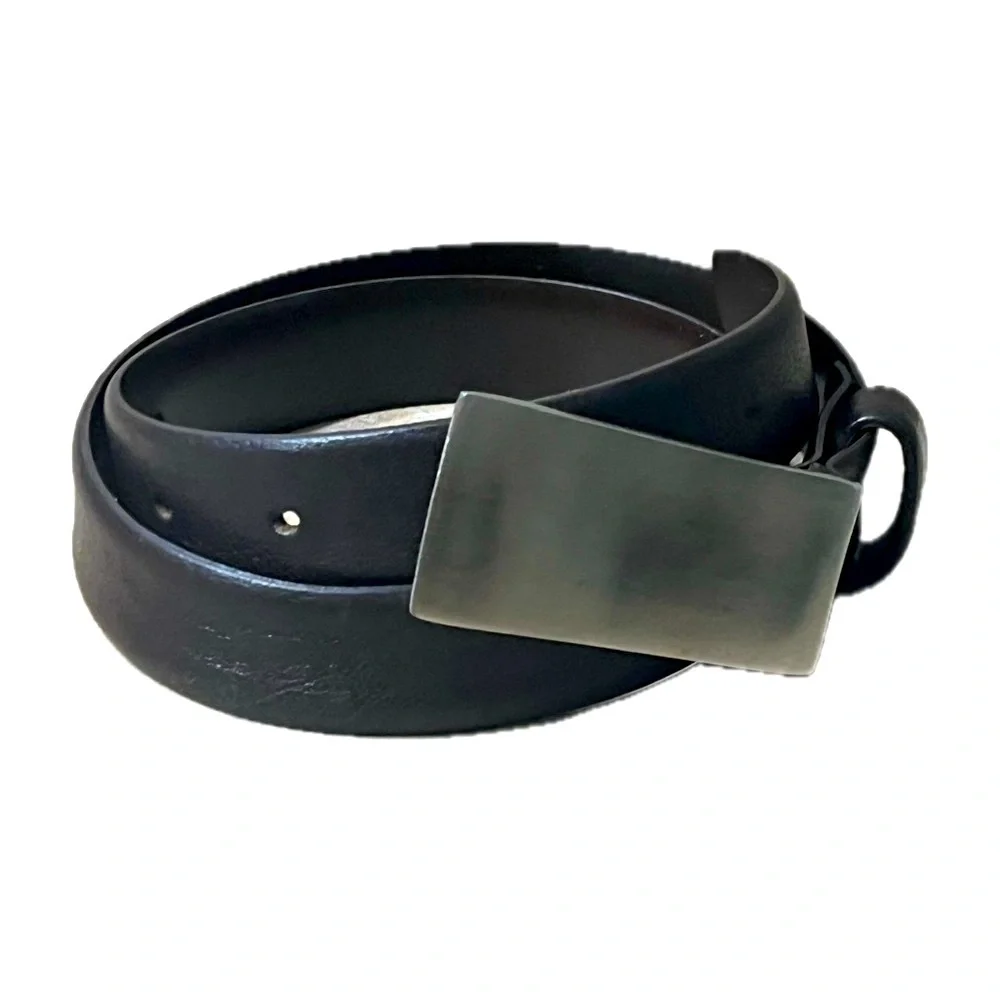 LAZARO Men’s Brown Leather Belt from Argentina Size 33.5” Long