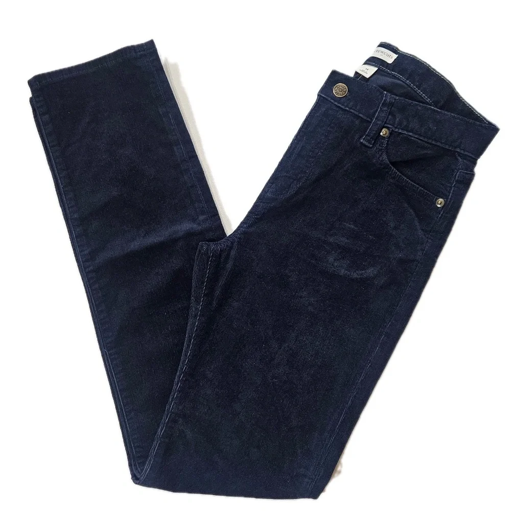 J. Crew Pants Kids 14 Navy Blue Corduroy Khakis Casual School‎ Play Stretch