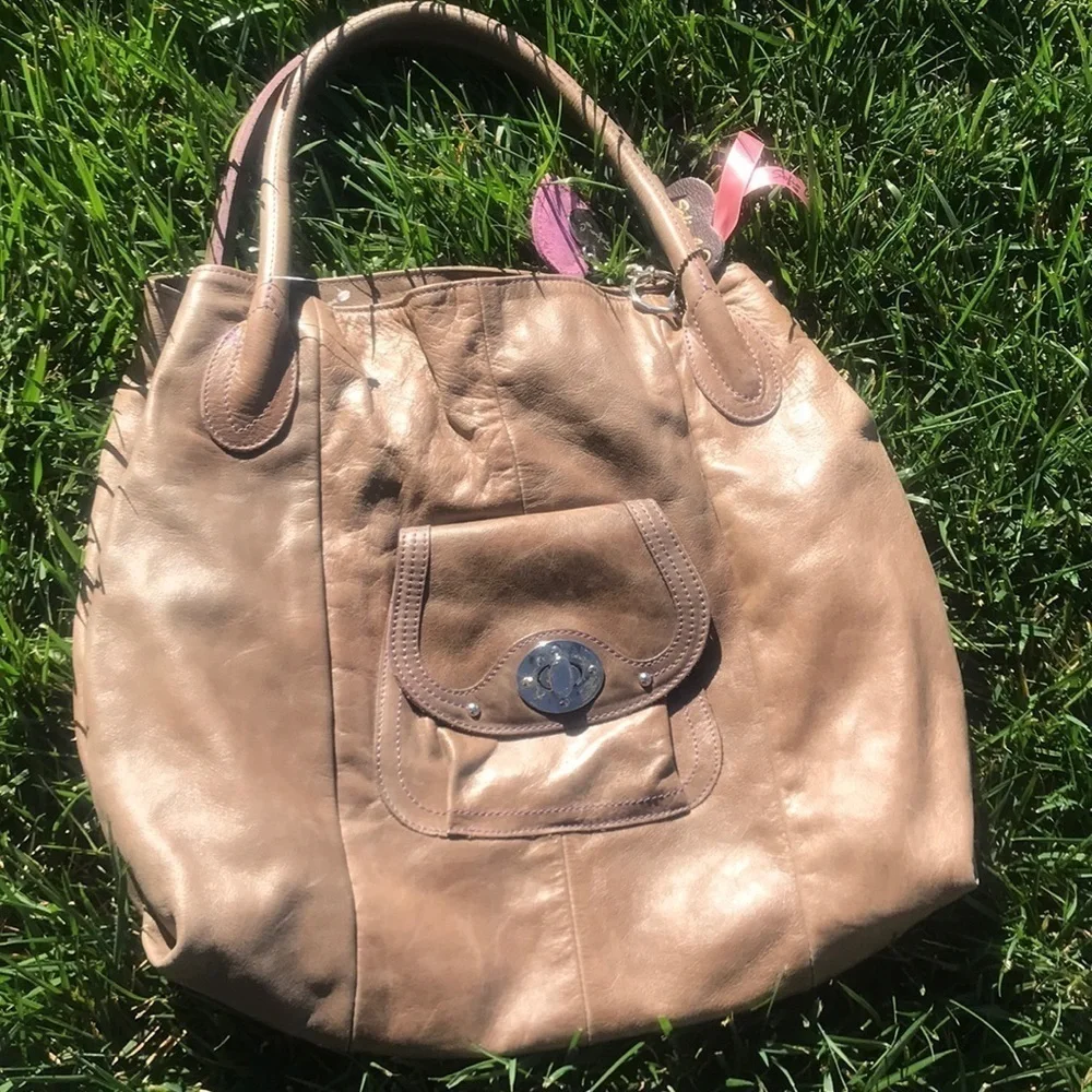 Sofia C leather bag satchel hobo BoHo shoulder bag tope