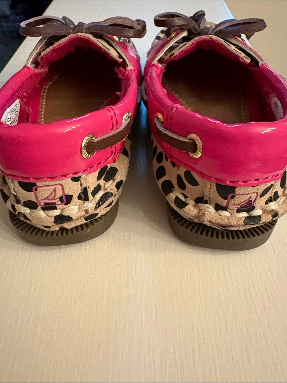 Sperry leopard trim