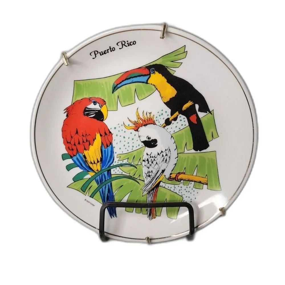 Vintage Puerto Rico‎ 1993 Festival Cruise Plate With Birds
