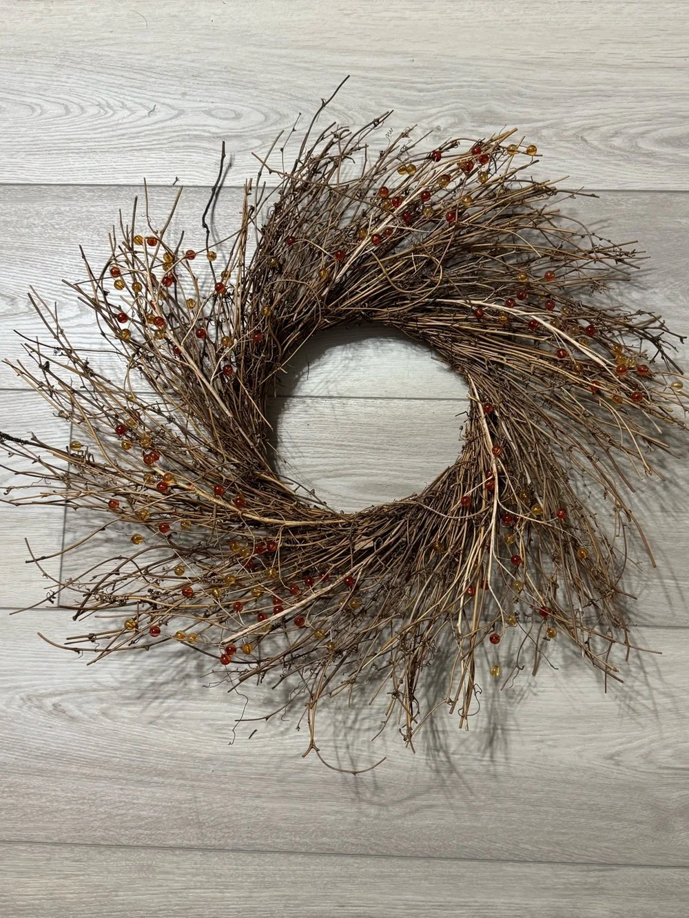 Rustic Brown Berry Twig Wreath