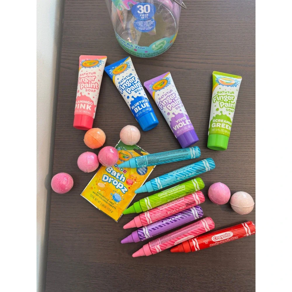 Crayola Bathtub Fun Activity Set Kids Multicolor Finger Paint Soap Pens lot