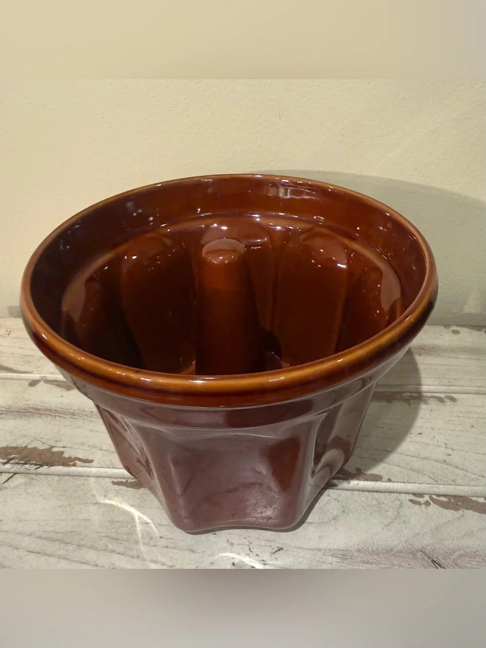 Williams-Sonoma Ceramic Monkey Bread Mold - Brown Glazed Baker - 8