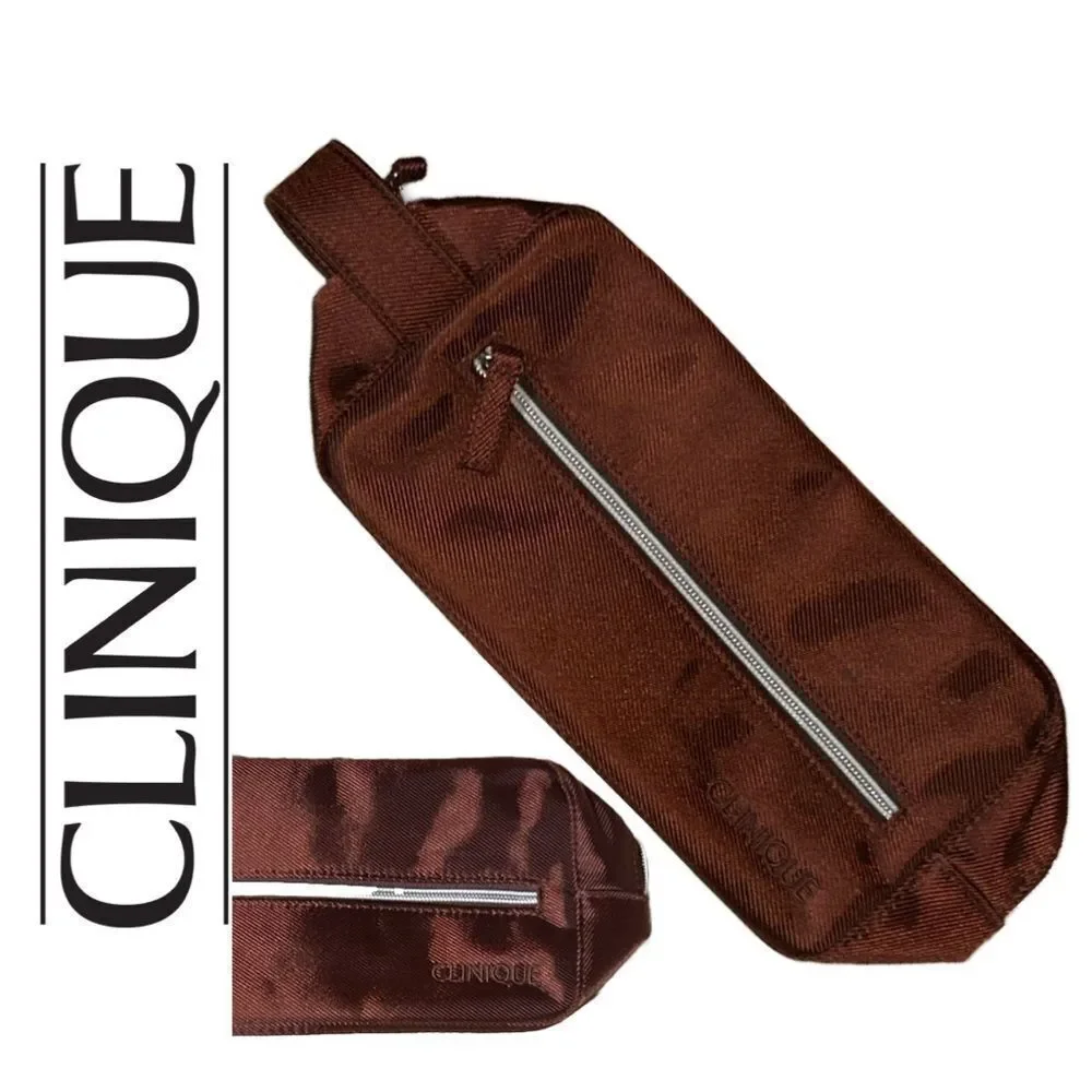 Clinique Dark Brown‎ Cosmetic Bag
