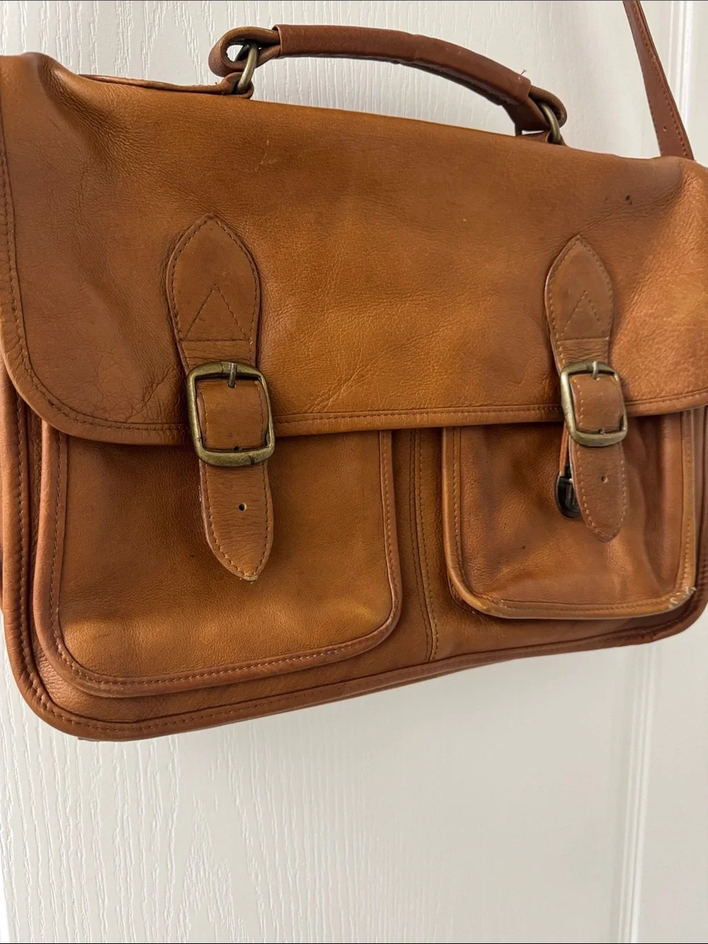 Wilsons Leather cognac scuffs good