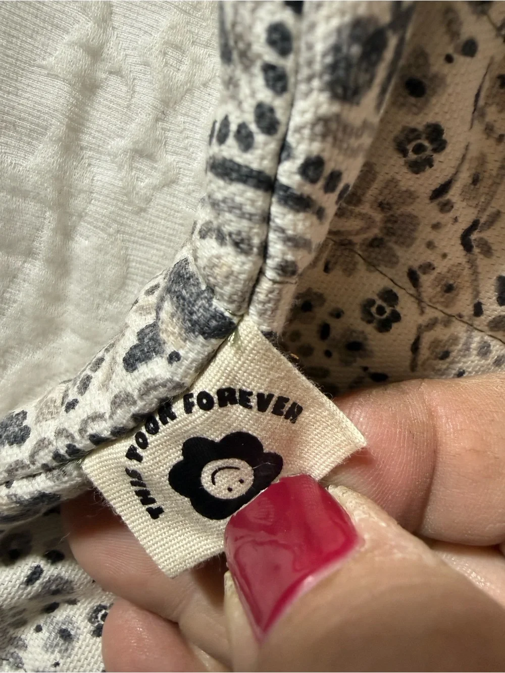 Handmade heart tag