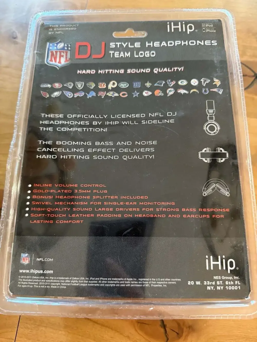 iHip plug nfl headband