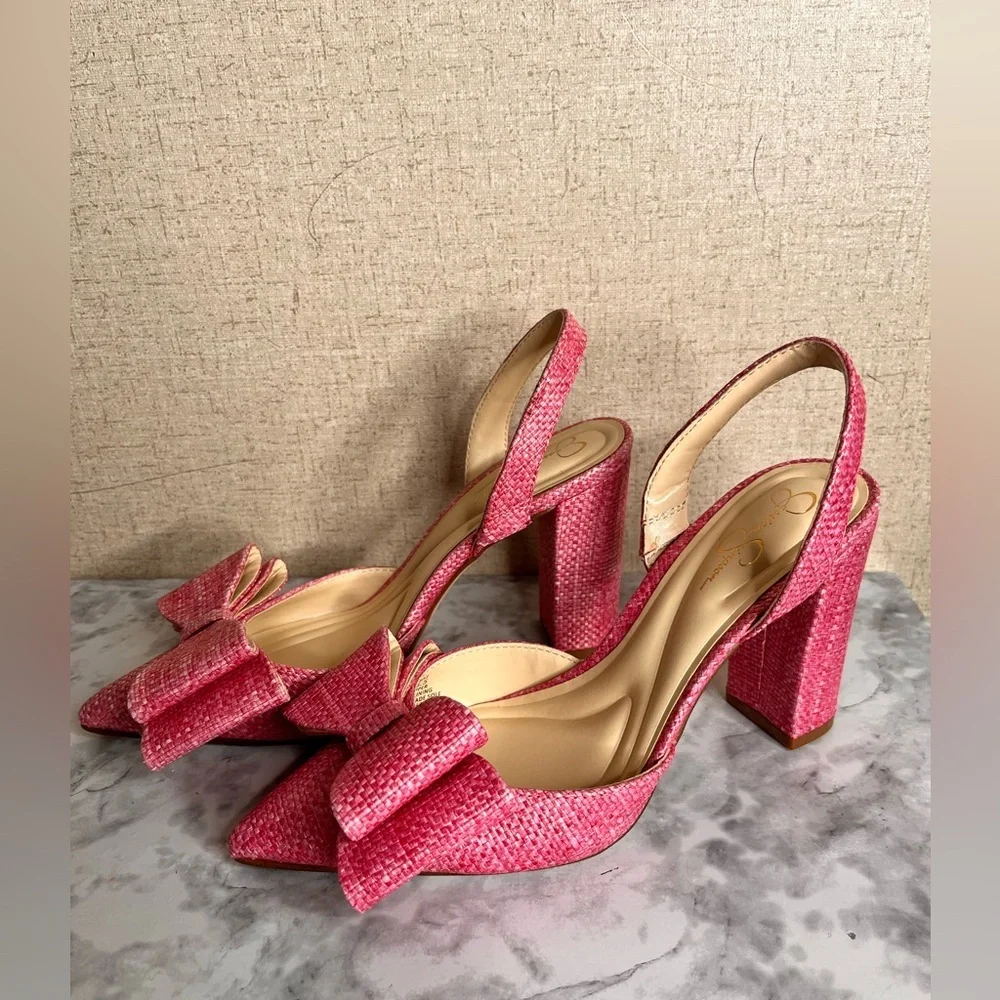 Jessica Simpson both out heels