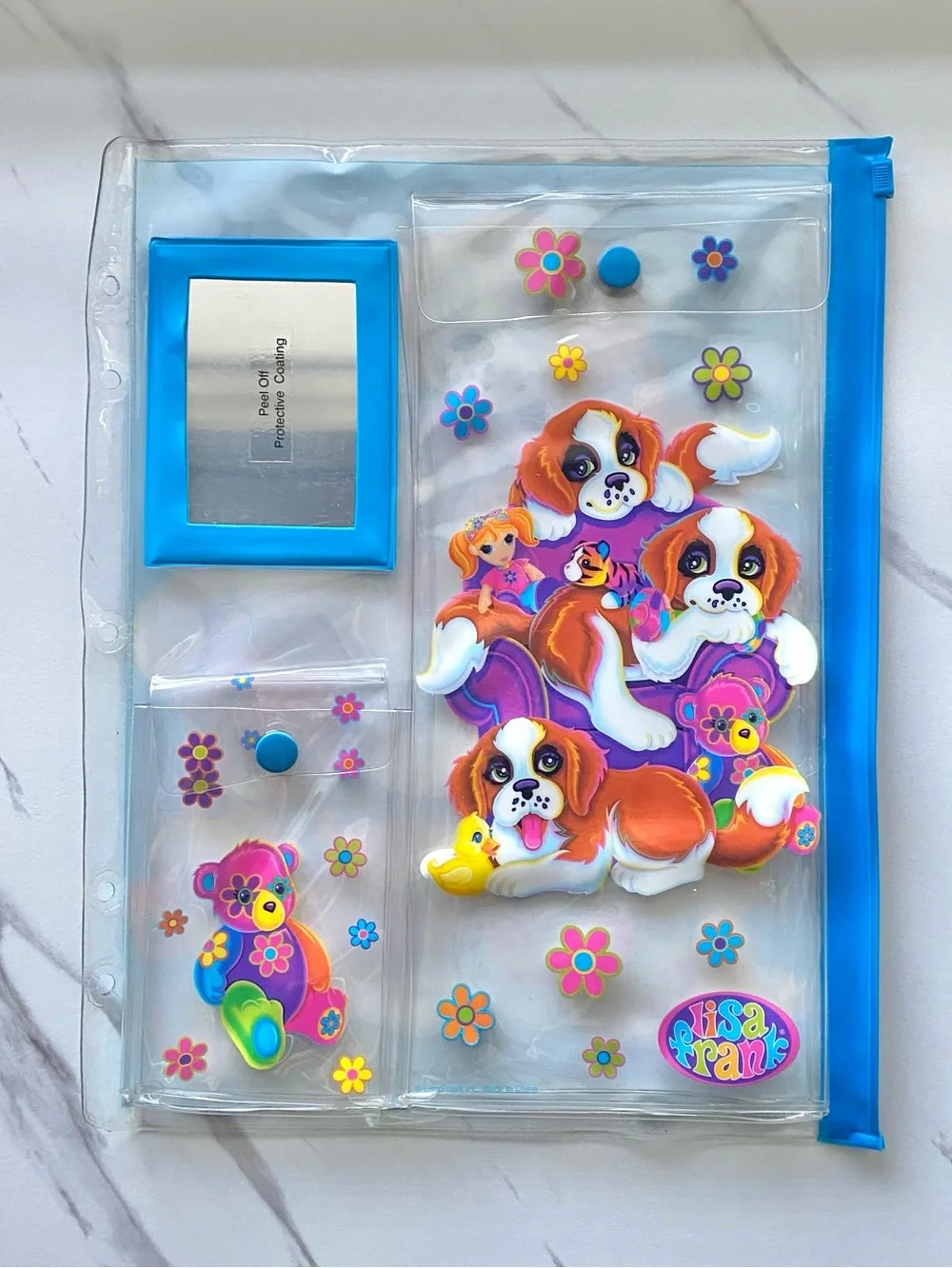 VTG Lisa Frank Ruckus, Raider, and Risky binder accessories pencil pouch