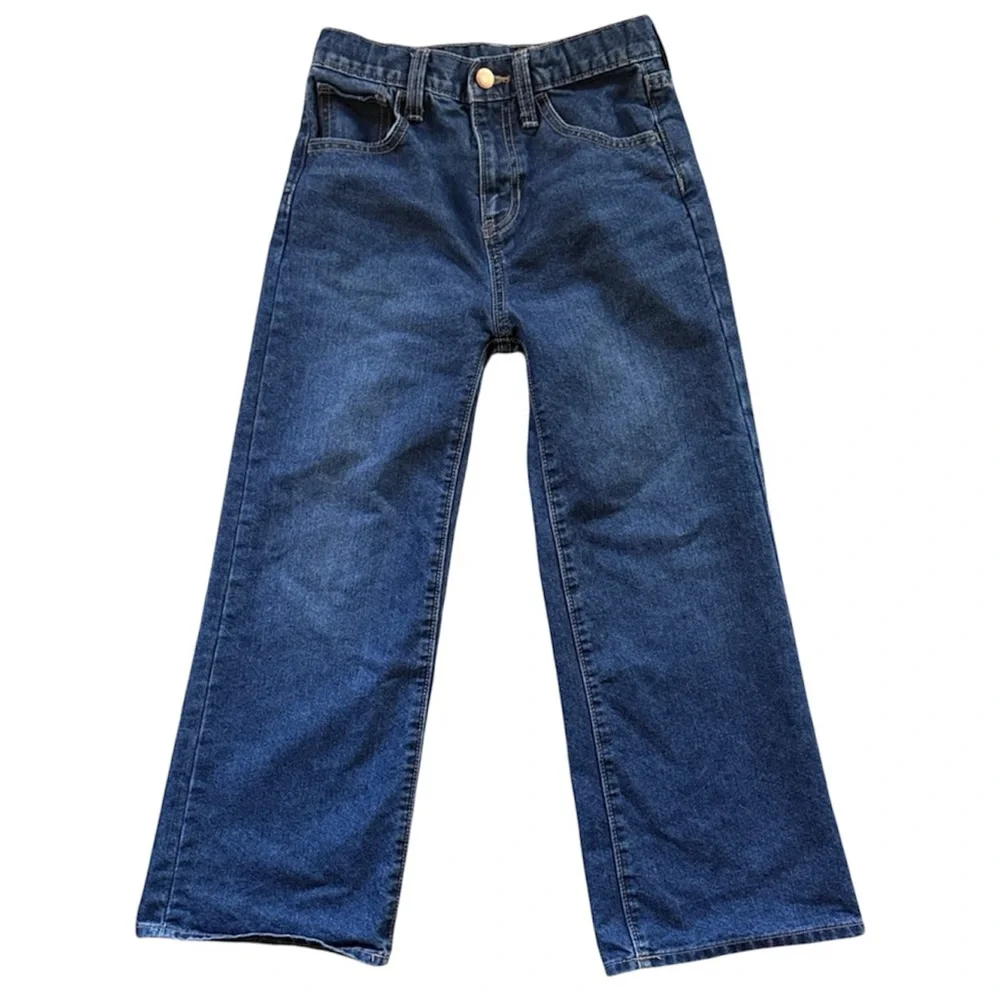 Old Navy Kids Boy Baggy‎ Wide Leg Jeans size 10 Adjustable Waistband