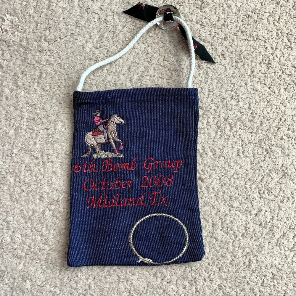 Handmade Unique Military Style Denim Mini Jewelry Bag