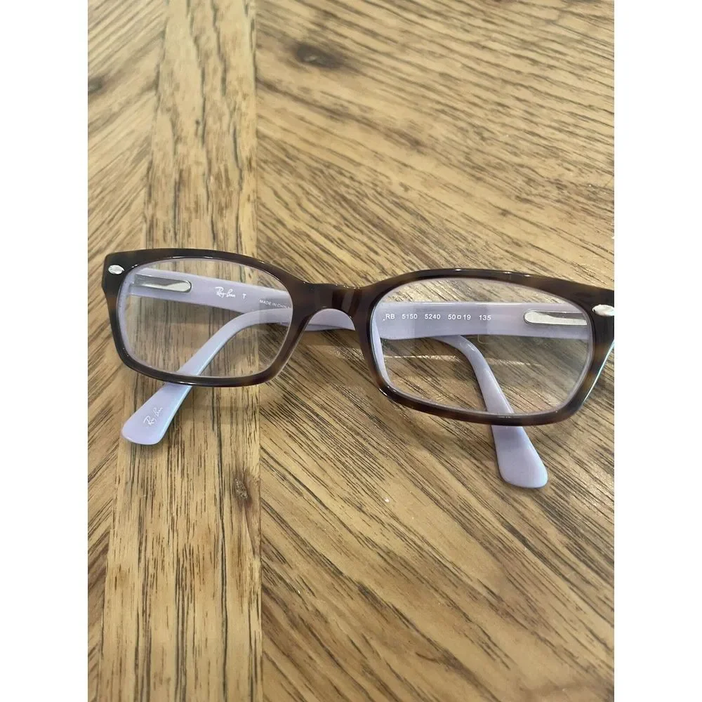 Ray Ban RB5150 5240 Tortoise Purple‎ Rectangle Eyeglasses 50/19 135 Frames Only!