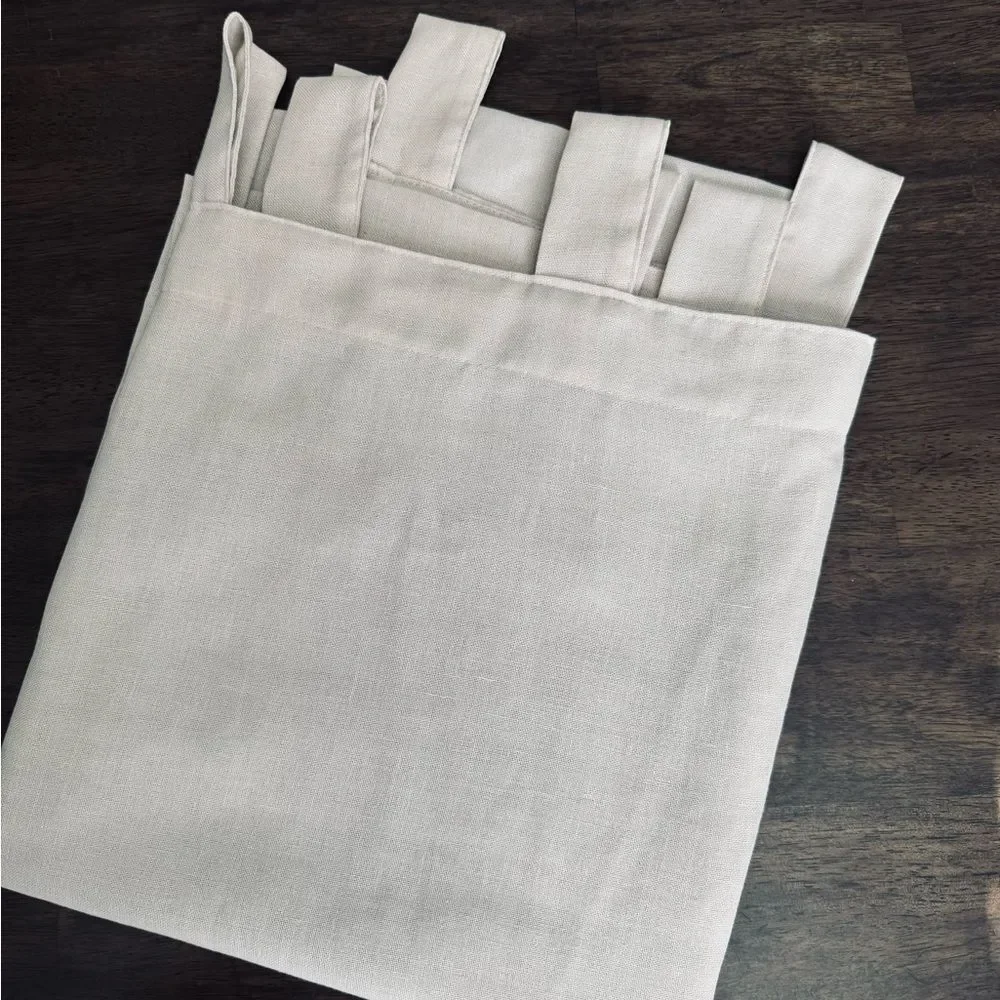 2 Panels 52” Cream Beige Neutral Curtains Set
