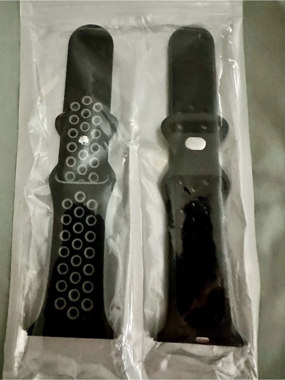 Black/Pine Green Silicone Sport Watch Bands - Compatible Replacement Straps