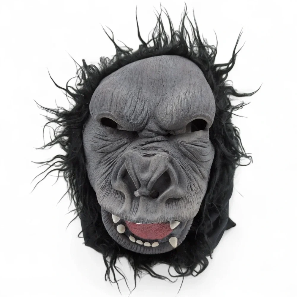 Spook VTG Gorilla Mask Costume Halloween Adult Rubber Fur Ape Scary Prank Horror