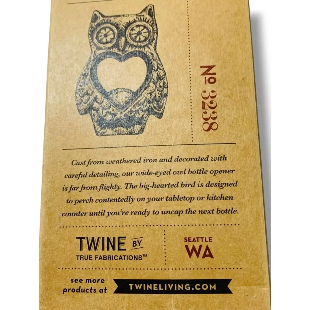 Twine owl bottle